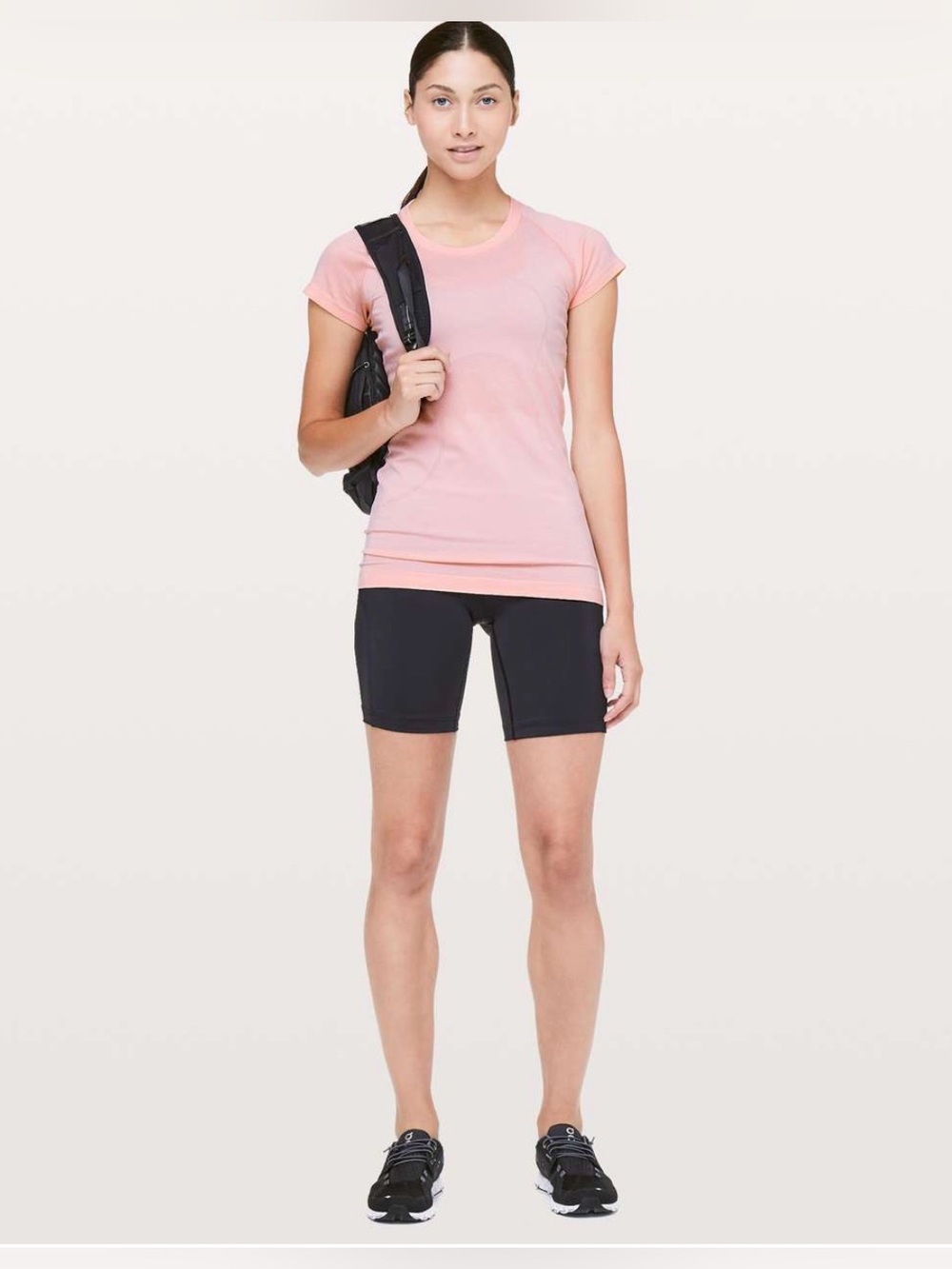 Lululemon Athletica Light Pink Swifty Tech Short Sleeve Hip-Length Size 2